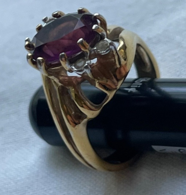 Vintage 17mm size (6.5 in USA) fancy ring 14k gold filled USA made