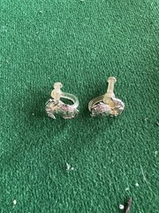 Antique Clip On Earrings Services Gold Tone