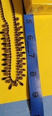 Vintage black glass and rhinestone collar fringe necklace
