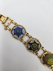Juliana D&E Celebrity Moroccan Matrix Multi Cabochon Gold Tone Bracelet AS IS