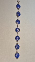 Vintage Indigo Lapis Lazuli Link Sterling Silver Bracelet 925