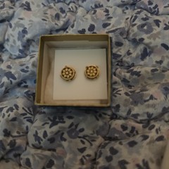 Vintage 1980 Avon Snow Fantasy Pierced Earrings Surgical Steel Posts In Box