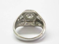 Vintage Old European Diamond Ring Platinum .96Ct G-SI1 EYE CLEAN