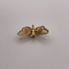 Beautiful Vintage Monet Gold Delicate Butterfly Pin, Signed, Secure Clasp