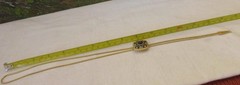 Signed Michal Golan Gold Tone Lariat Bolo Long Sliding Necklace with Tips/Aglets