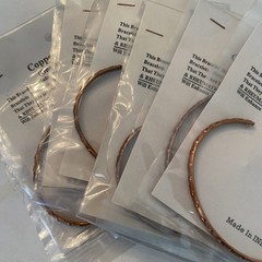 12 VTG Copper Cuff Bracelets New In Package