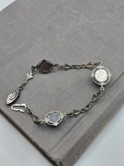 Vintage Black Crystal Art Deco Victorian Revival Bracelet Sadie Green 7 Inches