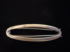 Vintage Silver Tone Hair Clip / Barrette 1970s