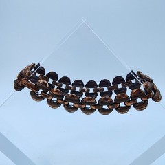 Vintage Copper Link Bracelet Mid-Century Modern Brutalist Boho Statement