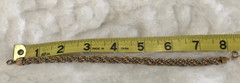 Vintage Multi-strand Gold Silver Tone Twisted Necklace 24” Bracelet 8” Statement
