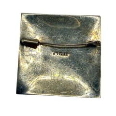 1930s Siam Sterling Elephant Brooch Niello 1 5/8″ Vintage C-Clasp Silver 14.5 gr