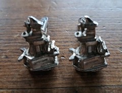 Vintage Kiekhaefer Mercury Outboard Motor Advertising Promotional Cufflink Set