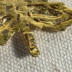 AAI Leaf Brooch Gold-Tone Intricate Detailing Vintage Style MCM