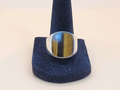 Vintage Taxco Mexico Sterling Silver 925 Tiger’s Eye Ring Sz 9.75 Unisex 13.1gr