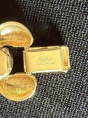 Rare 1980s Napier Heavy Gold Plated 22 Inch Triple Row Runway Statement Necklace