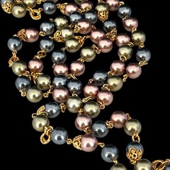 Vintage Joan Rivers Necklace Czech Glass Pearls Extra Long Wear Many Ways 7P