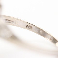 Vintage Old European Cut Diamond Cluster And Yellow Gold Ring ART DECO DESIGN