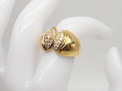Signed MOVADO $5450 1ct VS F IDEAL CUT Diamond 18k Yellow Gold Band Ring 11g