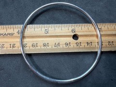 9.20g Vintage Sterling Silver 925 Smooth Bangle Bracelet Round M