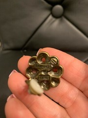 Vintage Signed LaVintage Clip On Rhinestone Earrings