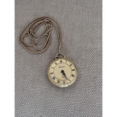 Vintage Lucerne Swiss Pendant Watch 34mm Sunburst Medallion 14k Gold Chain 29in