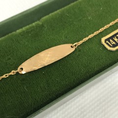 Vintage SOLID 14KT Gold Stamped 7″ Bracelet 1.12 Grams Gift Box New Old Stock