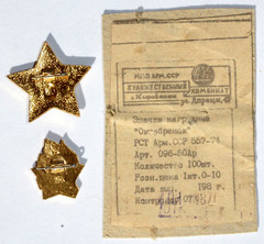1970y. SOVIET PIONEER RUSSIAN USSR MILITARY BADGE AWARD COMMUNIST GOLD STAR PIN