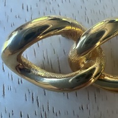 Vintage Gold Tone Chain-Link Brooch Pin