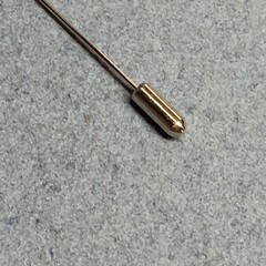 Retro Style Oval Stick Pin 2.5 In Pink Rose Flower Floral White Vintage Classic