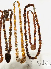 Lot If (8) Amber Necklaces, Nuggets, Some Clasps, Some Graduated