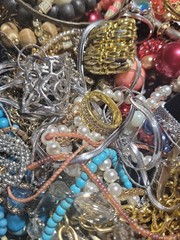 HUGE 8 Lbs Jewelry WEARABLE Lot Tangled Unsearched TREASURE