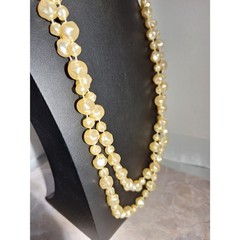 A Vintage Extra Long Faux Pearl Necklace Grandmacore Lustrous Eveningwear