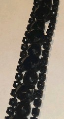 Vintage MCM Weiss Jet Black Rhinestone 7.5″ Bracelet – Statement Stunning