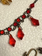 Art Deco Neclaces Gothic Glass Chech 1920s 1930s Jewelry Lot Chokers Earrings