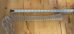 Vintage Multi Strand Faux Pearl Beaded Sash Belt Gold Tone Clear Crystal 30″