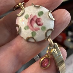 Vintage 10k Yellow Gold Filled Expansion Band Bracelet, Vintage Guilloche Rose