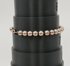 VTG 925 MO Ball Bead Bracelet Unisex 7.5in Sterling Silver 7gtw Thick Sturdy