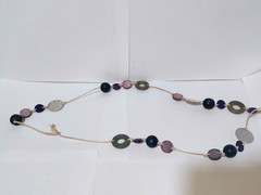 Vintage Artisan Boho Statement Necklace | Handmade Earth Tone Beads & Wood Mix