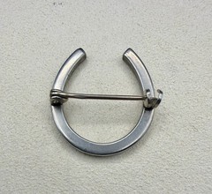 Antique Edwardian Rhinestone Horseshoe Brooch Pin Good Luck Equestrian