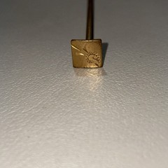 Antique Beautiful Unmarked Yellow Gold Filled Victorian Hat Stick Pin 6”