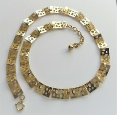 Vintage AMERIKANER Andreas Daub A*D Germany Double Gold Plated Necklace
