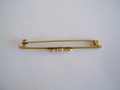 Vintage Gold Plated Brooch Theodor Klotz 2,0 g 5,3 x 0,5 cm