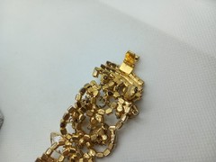 VINTAGE JULIANA? GOLD TONE WATERFALL NECKLACE BRACELET DEMI PARURE