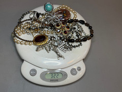 Vintage Costume Jewelry Lot Estate Rhinestone Pearl Necklaces Brooches Rings 13p