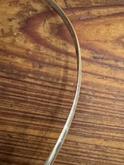 Peruvian Modernist Hummingbird Sterling Silver 950 Clamper Choker Necklace