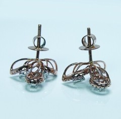 Vintage Marquise Oval Pear Diamond Earrings Pendant Set 18K Rose Gold Designer