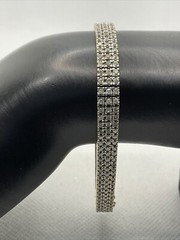 VINTAGE Solid 14K Yellow Gold 2.25CTW Genuine Diamond Ladies Bracelet 20.2gr.