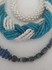 Lot Of Vintage Estate Jewelry 1960’s 1980’s, Metalic,White,Blue,Gold & Silver J3