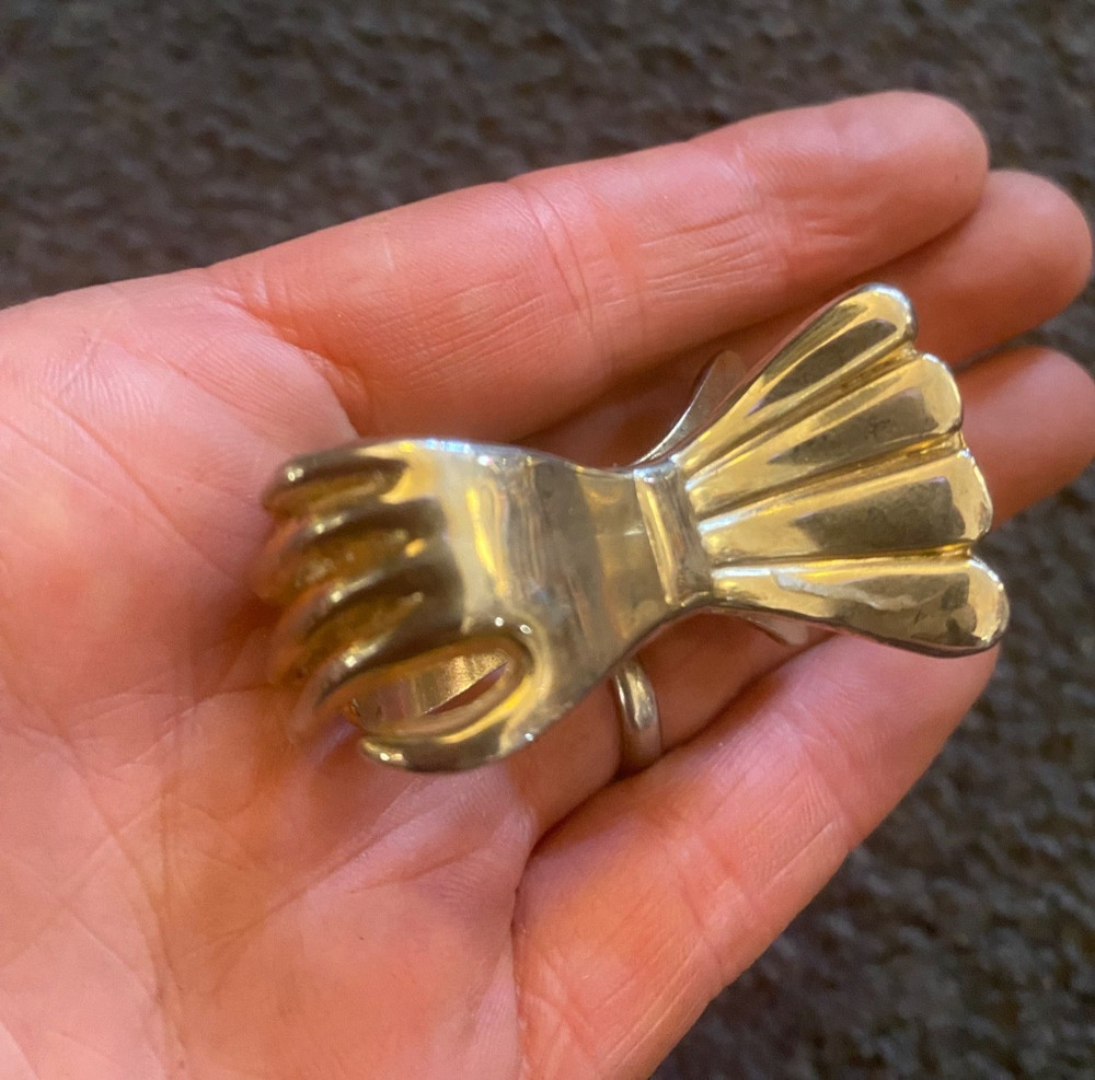 Vintage Hands Sweater Clip, 1940’s 1950’s Scarf Clip