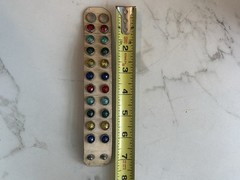 XX-RARE VINTAGE 1960s-70s ROCKABILLY/HIPPY/BOHO/LEATHER JEWELED WRISTBAND 👀